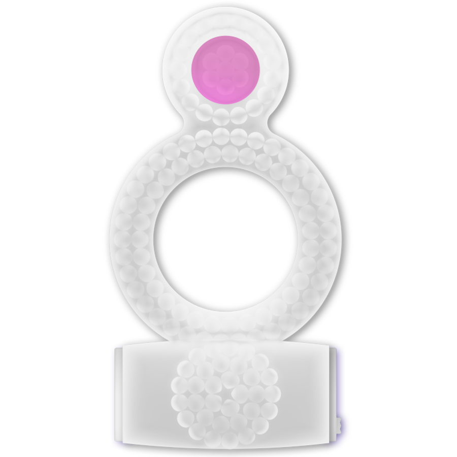 Casual Love Ring Vibrating Double Pleasure Transparent