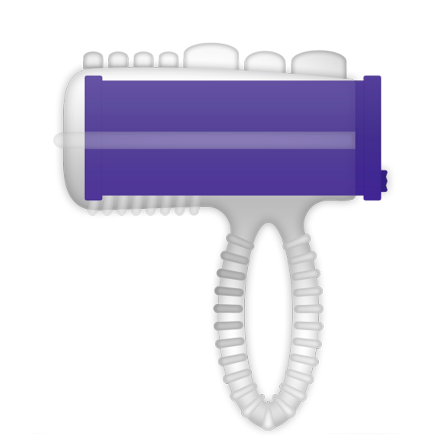 Casual Love Ring Tongue Vibrating Purple