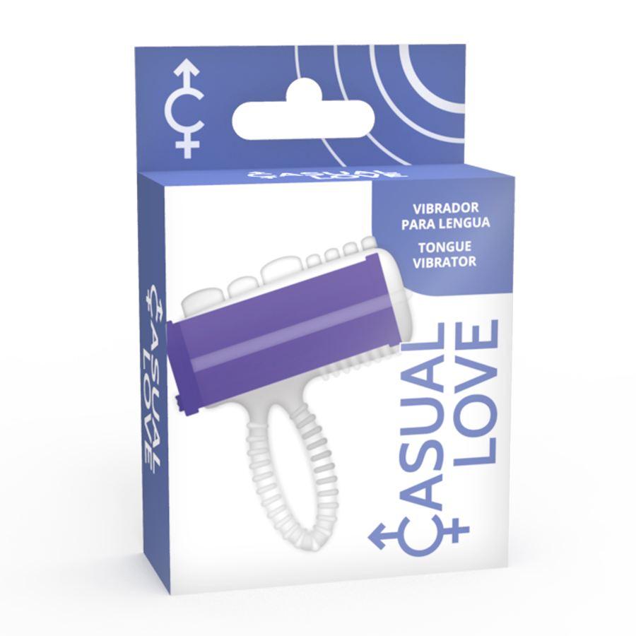 Casual Love Ring Tongue Vibrating Purple