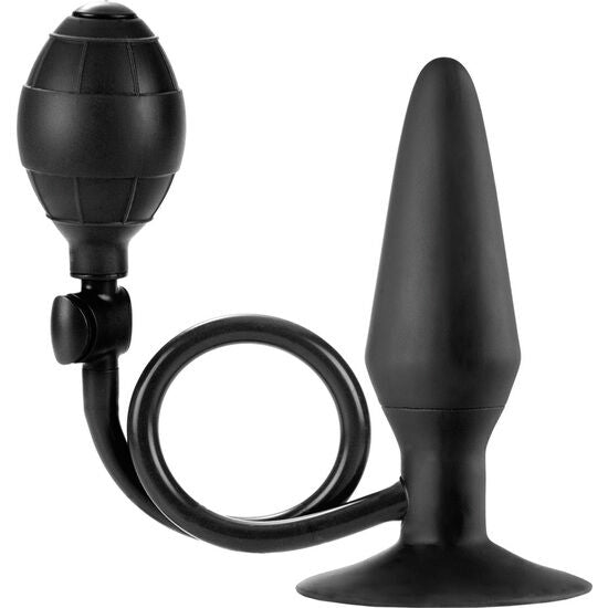 Colt Large Pumper Plug Negro - Plug Anal Inflable de Silicona
