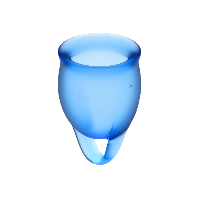 Satisfyer Feel Confident Menstrual Cup Dark Blue - Copas 15 + 20 ml