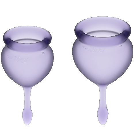 Satisfyer Feel Good Menstrual Cup Purple - Copas Menstruales 15 + 20 ml