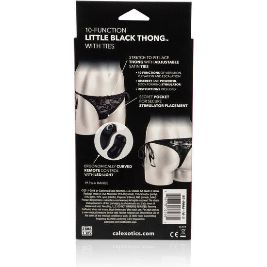 CalExotics 10 Function Thong with Ties - Vibrador Remoto