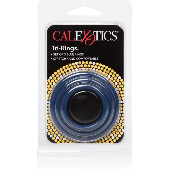 CalExotics Tri-Rings Blue - Anillo Peneano Triple