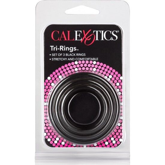 CalExotics Tri-Rings Black - Anillo Peneano Triple