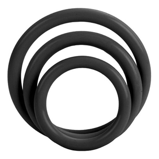 CalExotics Tri-Rings Black - Anillo Peneano Triple