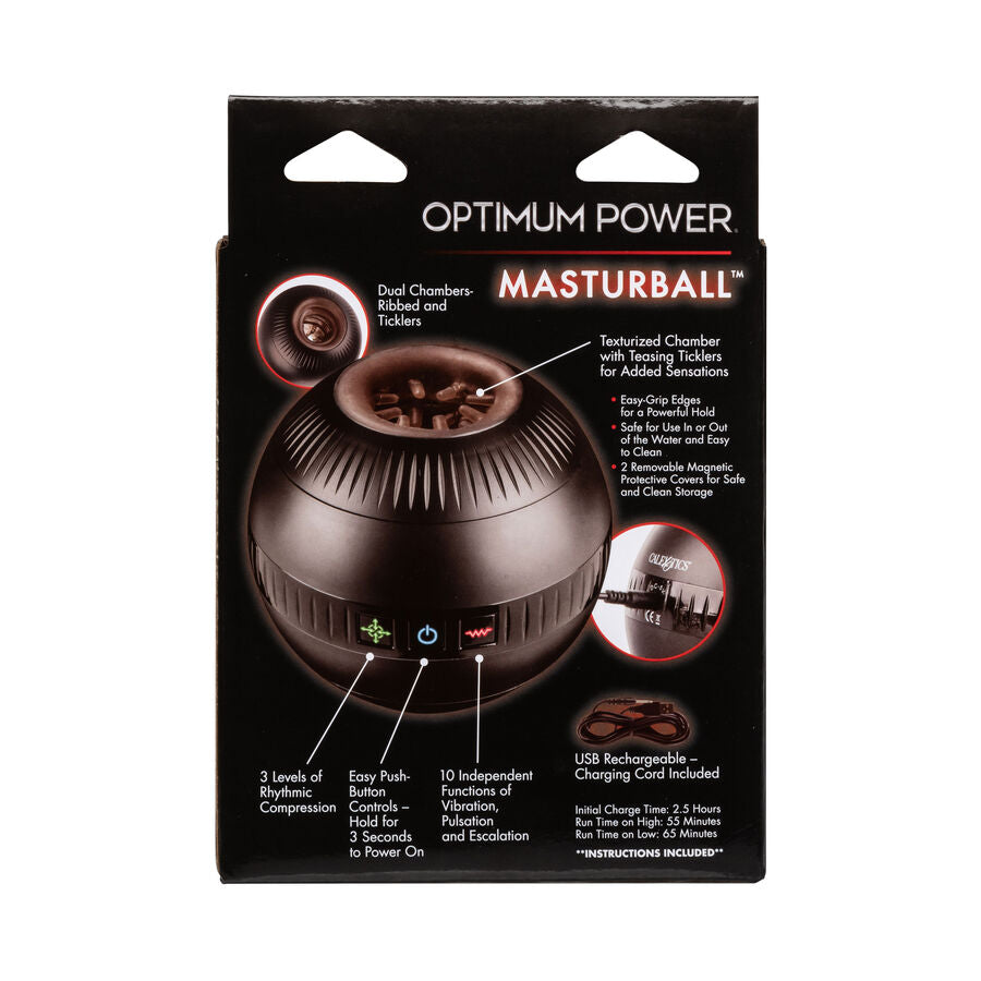 CalExotics Optimum Power Masturball - Masturbador Recargable con 13 Modos