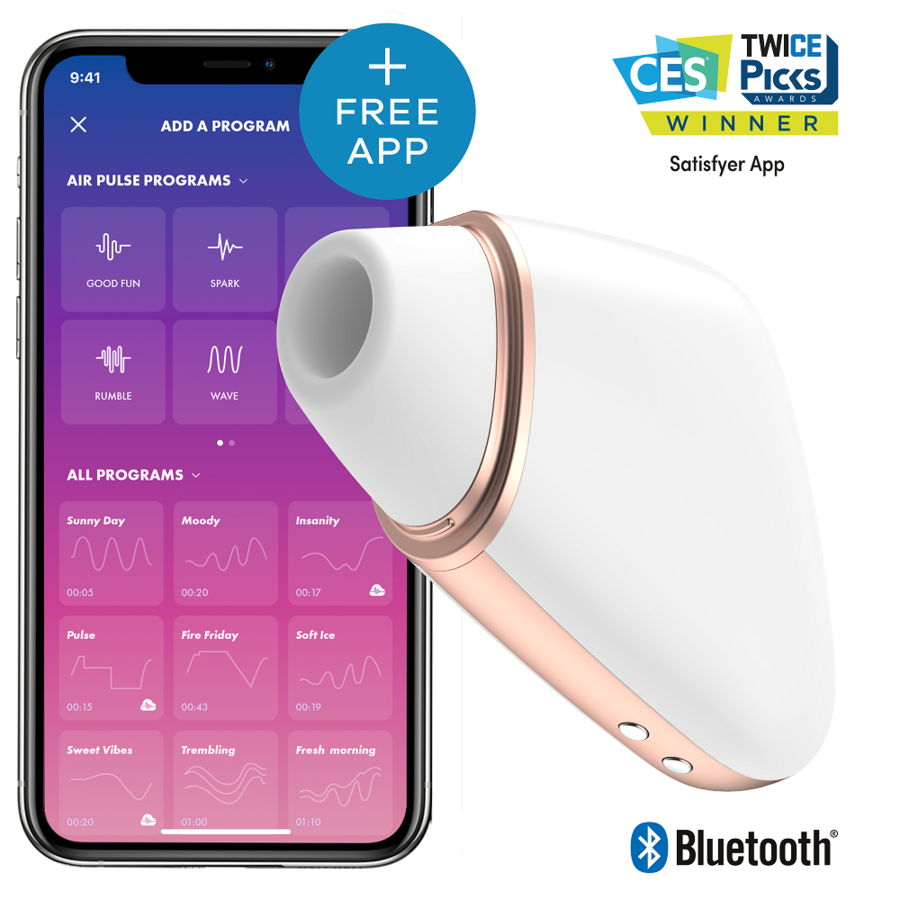 Satisfyer Love Triangle Air Pulse Stimulator & Vibrator - Blanco