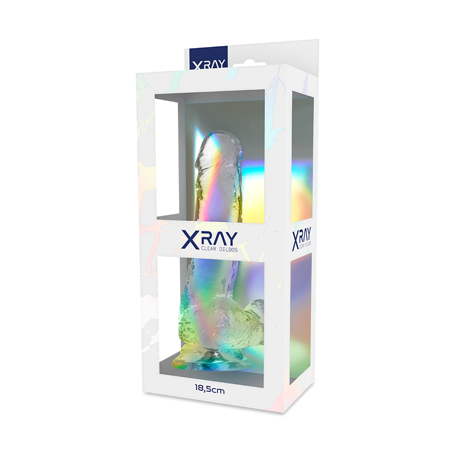 X Ray Clear Dildo Realista Transparente 18.5cm