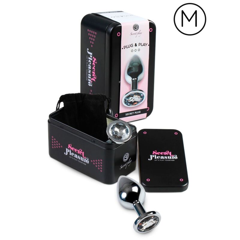 Plug Anal Aluminio Transparente 7cm - Secretplay