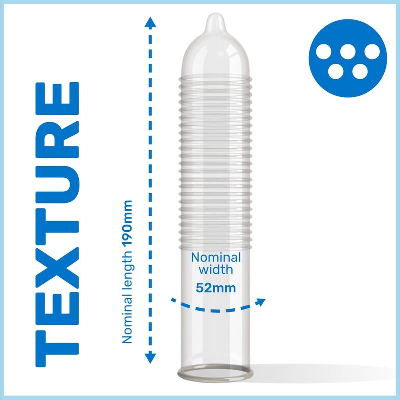 Pasante Dotted Condoms MS Placer - Preservativos con Puntos Estimulantes 12 Unidades