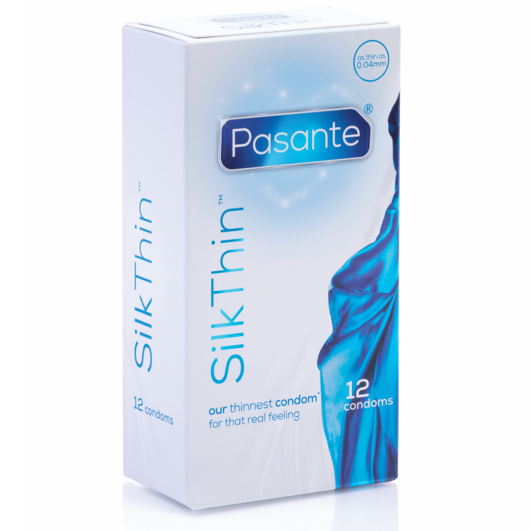 Pasante Silk MS Fine - Preservativos Ultrafinos 0,04mm - 12 Unidades