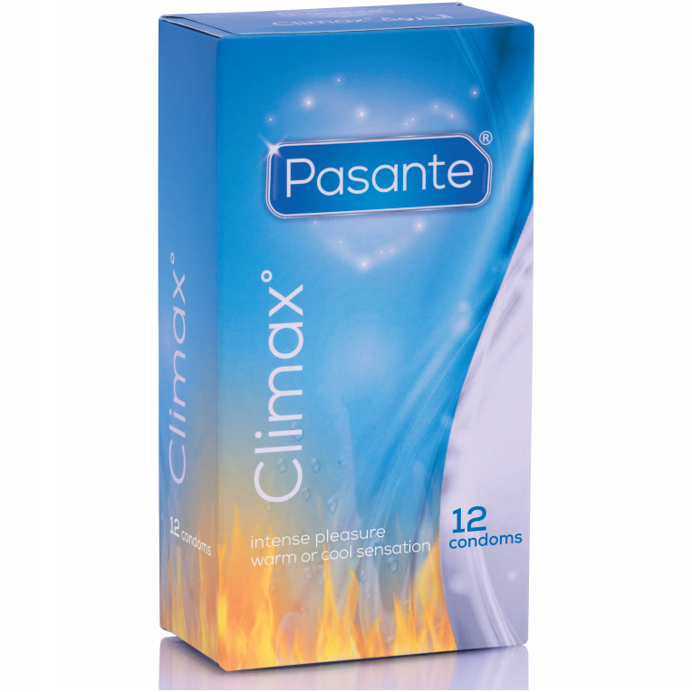 Pasante Climax 12 Preservativos - 6 Efecto Calor + 6 Efecto Frío
