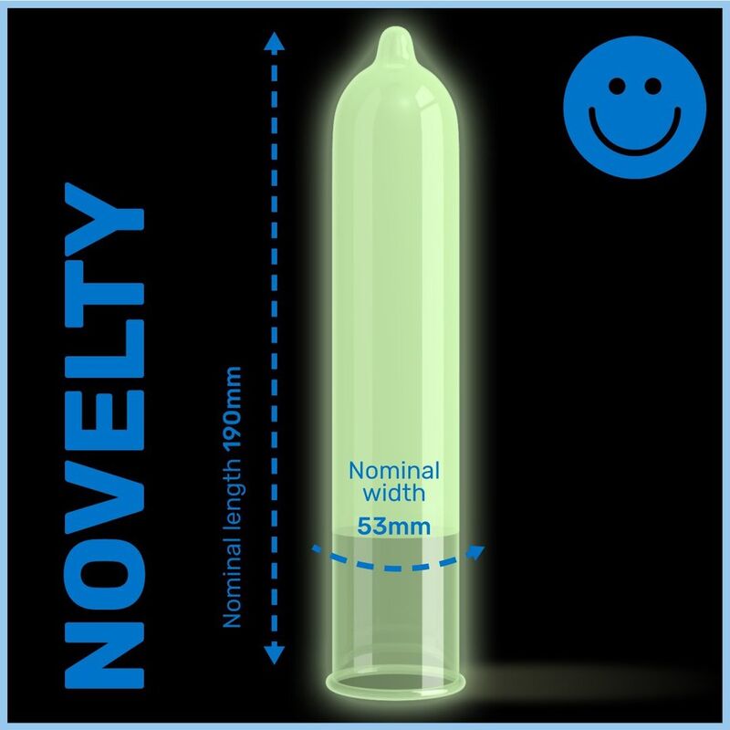 Condones Pasante Glow in the Dark - 3 Unidades, Brillo Nocturno