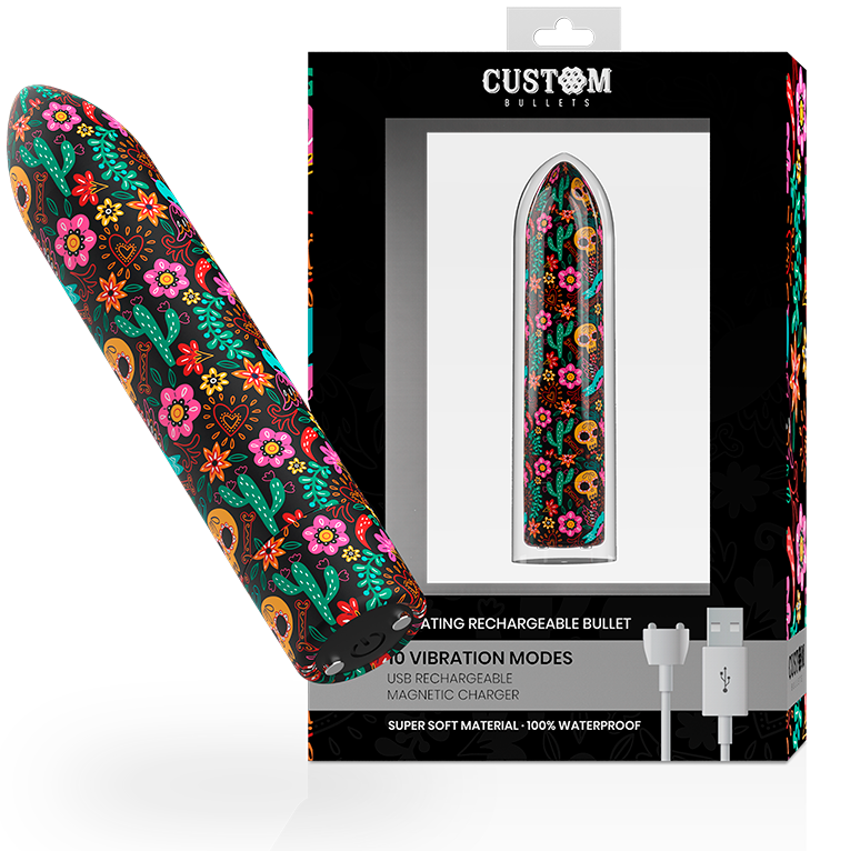 Custom Bullets Rechargeable Skull Magnetic Bullet - 10 Intensidades