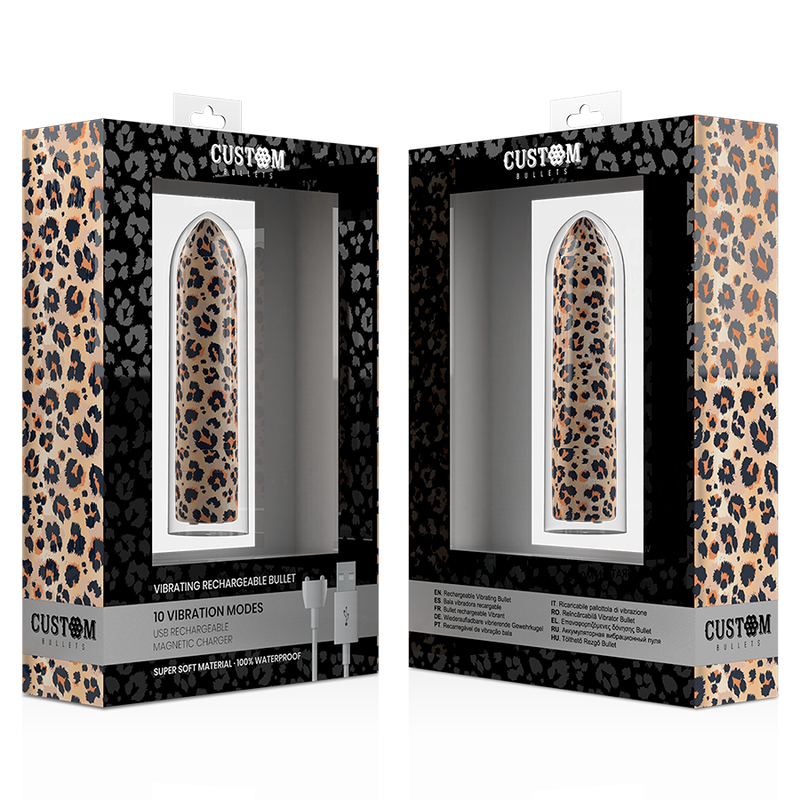 Custom Bullets Leopard - Estimulador Magnético 10 Intensidades