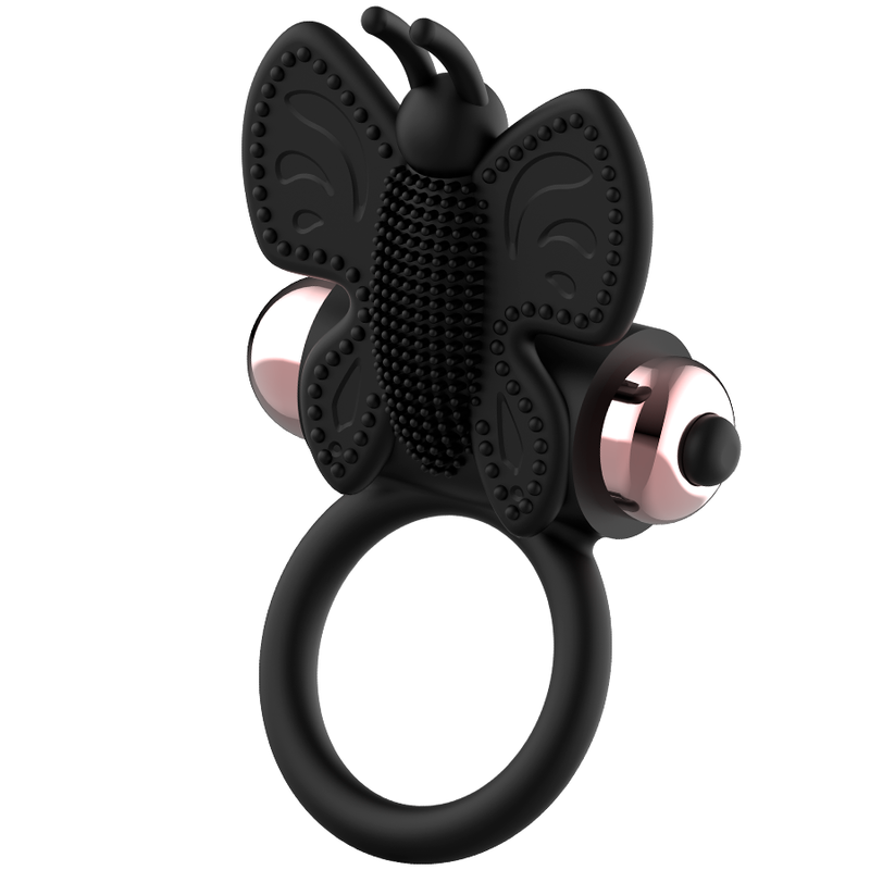 Coquette Chic Desire - Anillo Vibrador Mariposa Negro y Oro