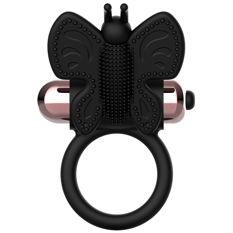 Coquette Chic Desire - Anillo Vibrador Mariposa Negro y Oro
