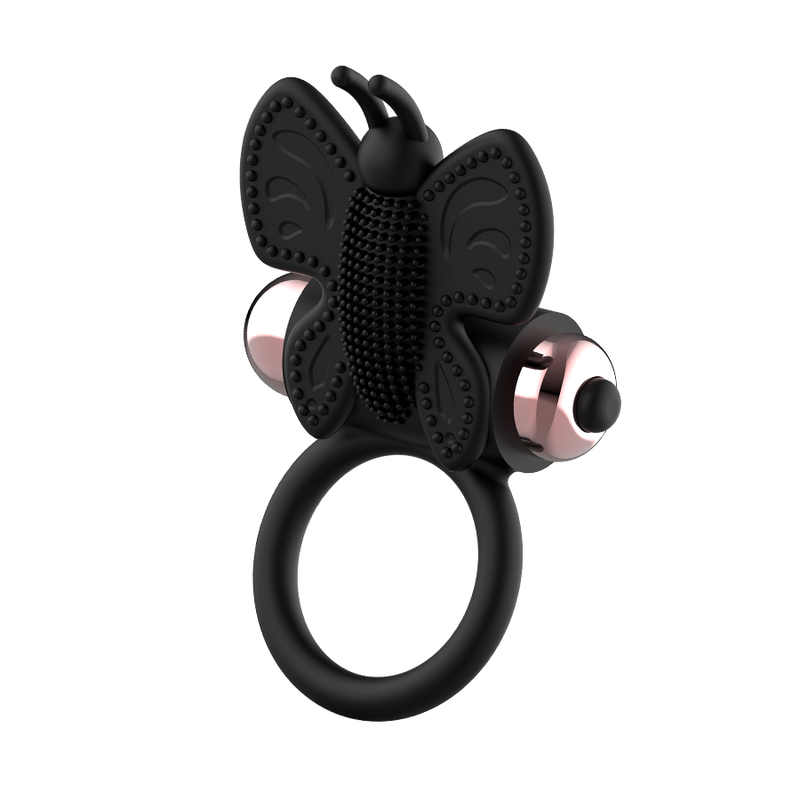 Coquette Chic Desire - Anillo Vibrador Mariposa Negro y Oro