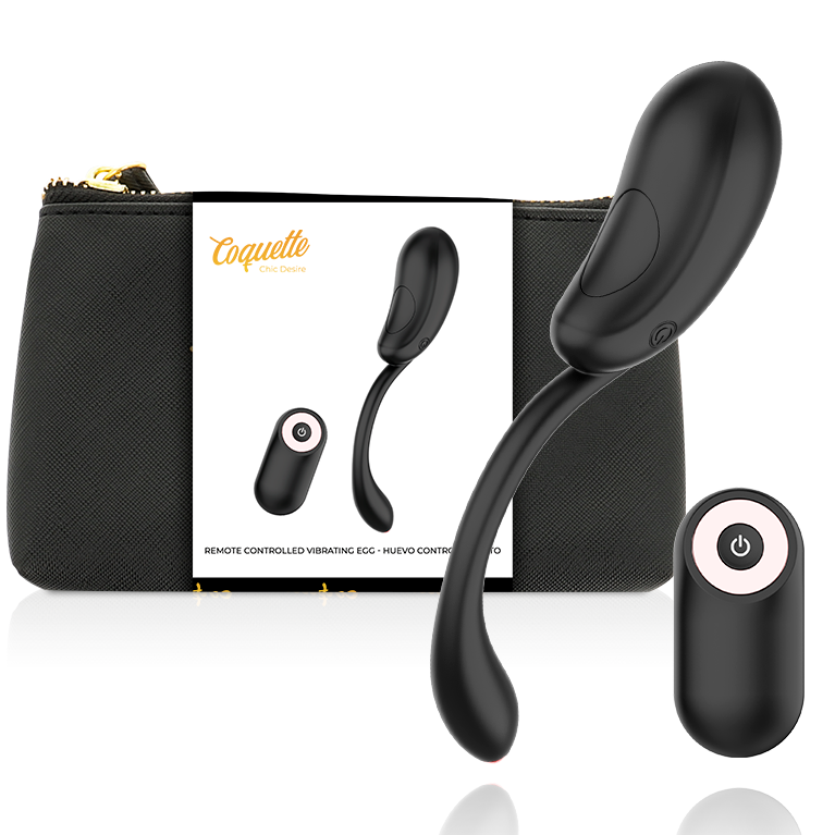 Coquette Chic Desire - Huevo Vibrador Control Remoto Recargable Negro/Oro