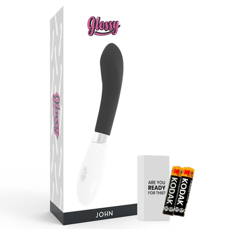 Glossy John Vibrator Black - Vibrador de Diseño Discreto