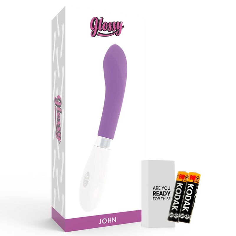 Glossy John Vibrator Purple - Vibrador de Diseño Moderno