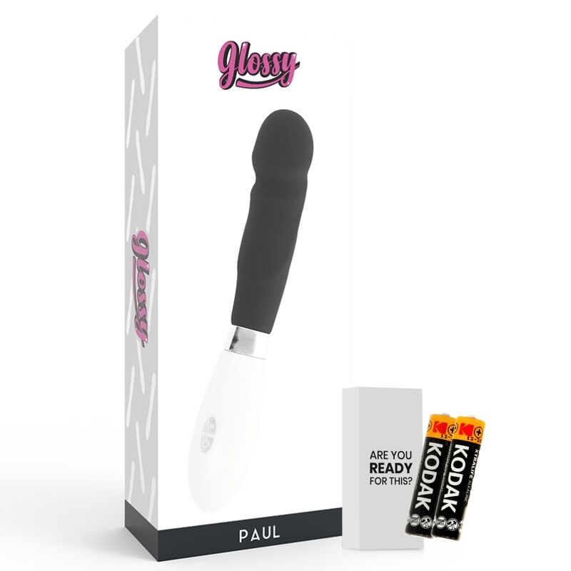 Glossy Paul Vibrator Black - Vibrador de Diseño Discreto
