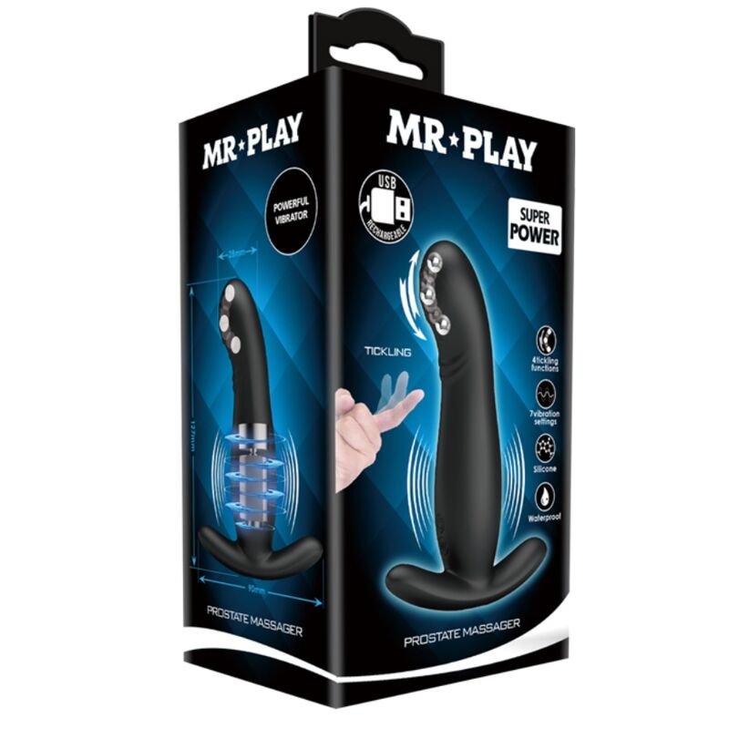 Mr Play Masajeador de Próstata Recargable Negro
