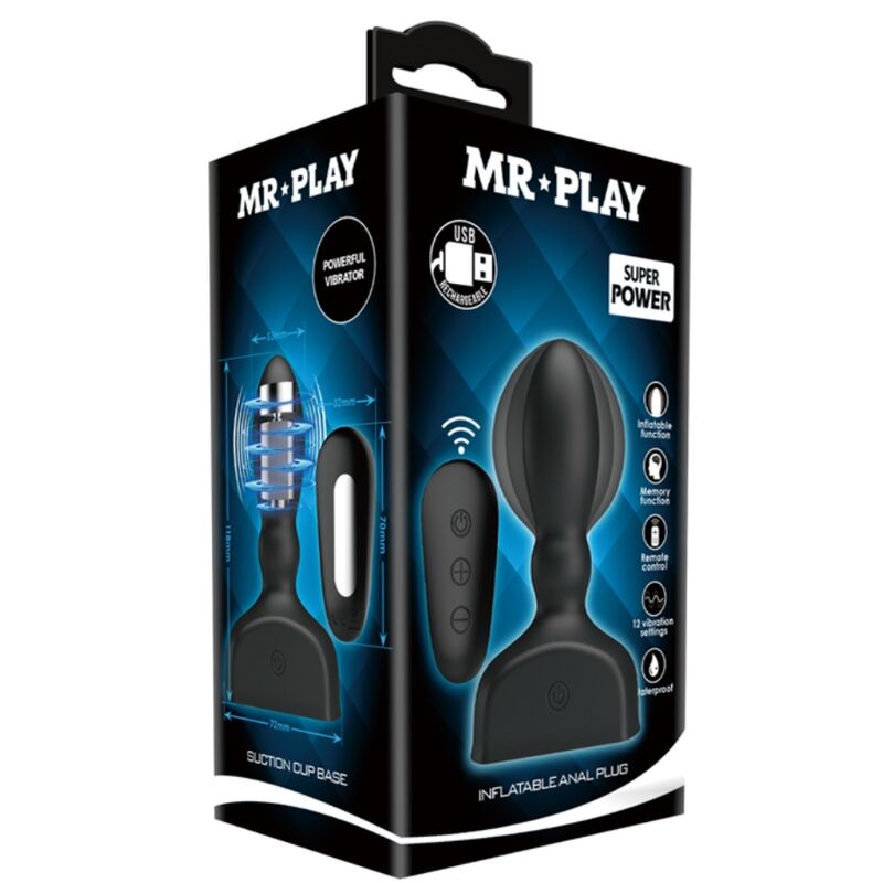 Pretty Bottom Mr Play Plug Anal Hinchable 12.1 cm