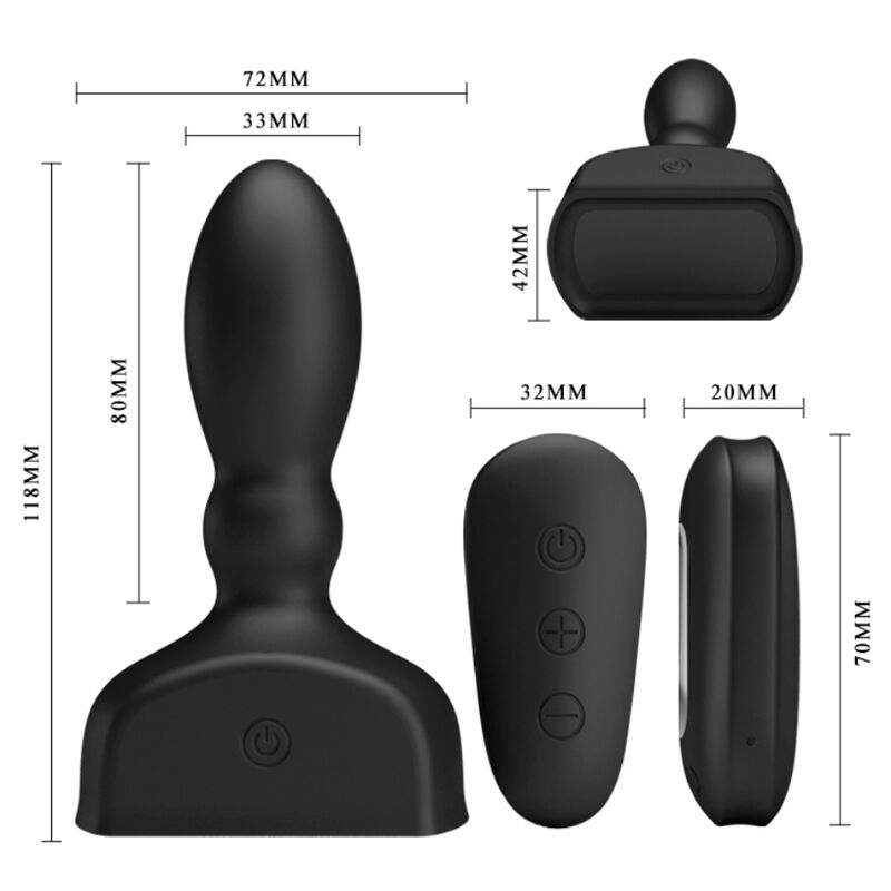 Pretty Bottom Mr Play Plug Anal Hinchable 12.1 cm