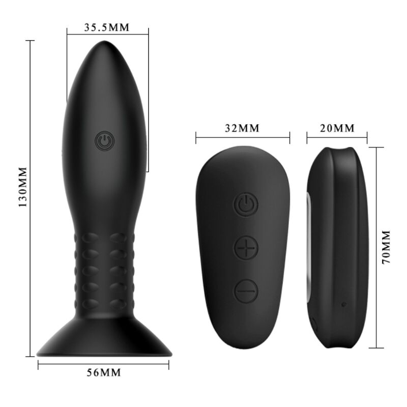 Mr Play Plug con Bolas Rotatorias y Control Remoto