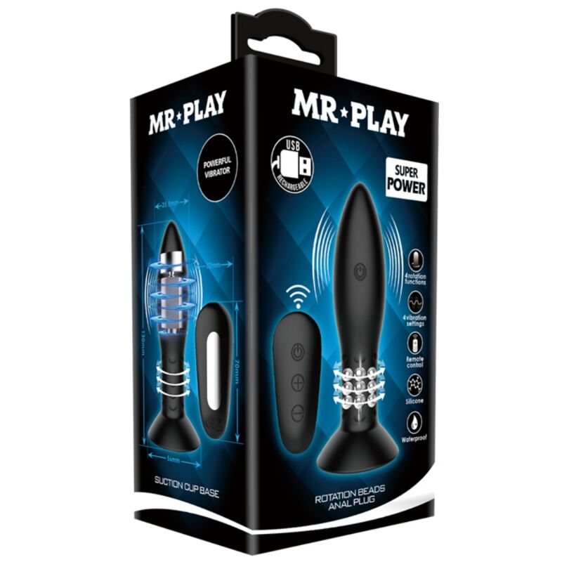 Mr Play Plug con Bolas Rotatorias y Control Remoto