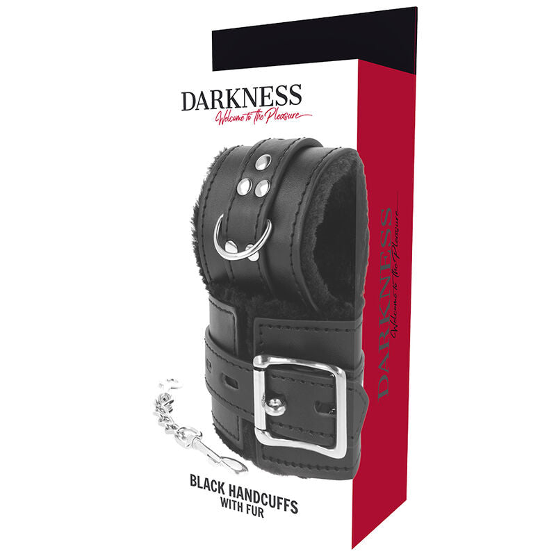 Darkness Black Lined BDSM Handcuffs - Esposas de Bondage