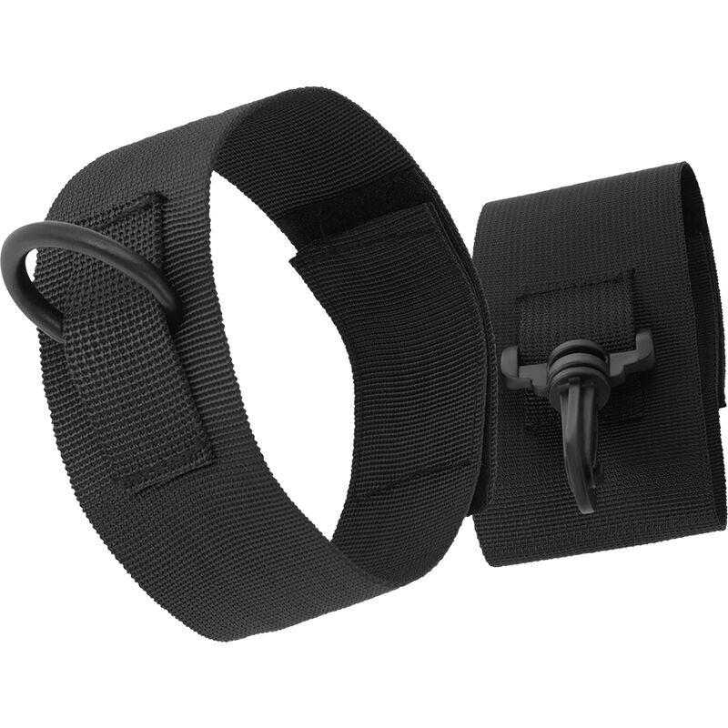 Darkness Black Nylon Ankle Cuffs - Esposas de Tobillo