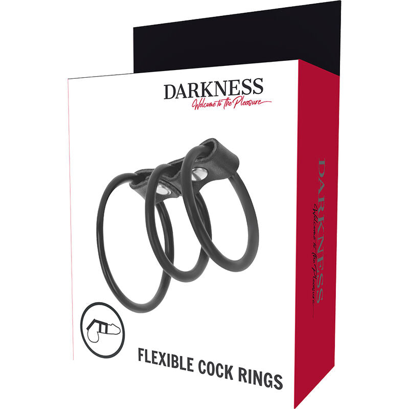 Darkness Set de 3 Anillos Penianos Flexibles