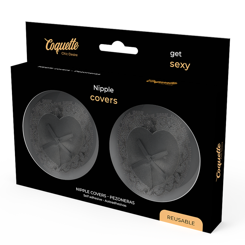 Coquette Chic Desire - Cubre Pezones de Encaje Negro