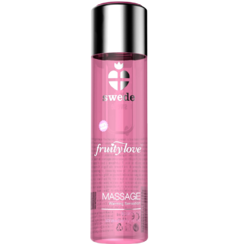 Aceite de Masaje Calentador Swede Fruity Love - Vino de Fresa Espumoso 120ml