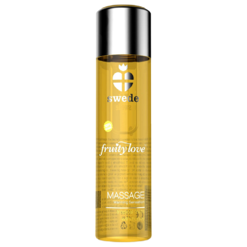 SWEDE Fruity Love Warming Effect Massage Oil 120 ml - Aroma Tropical con Miel