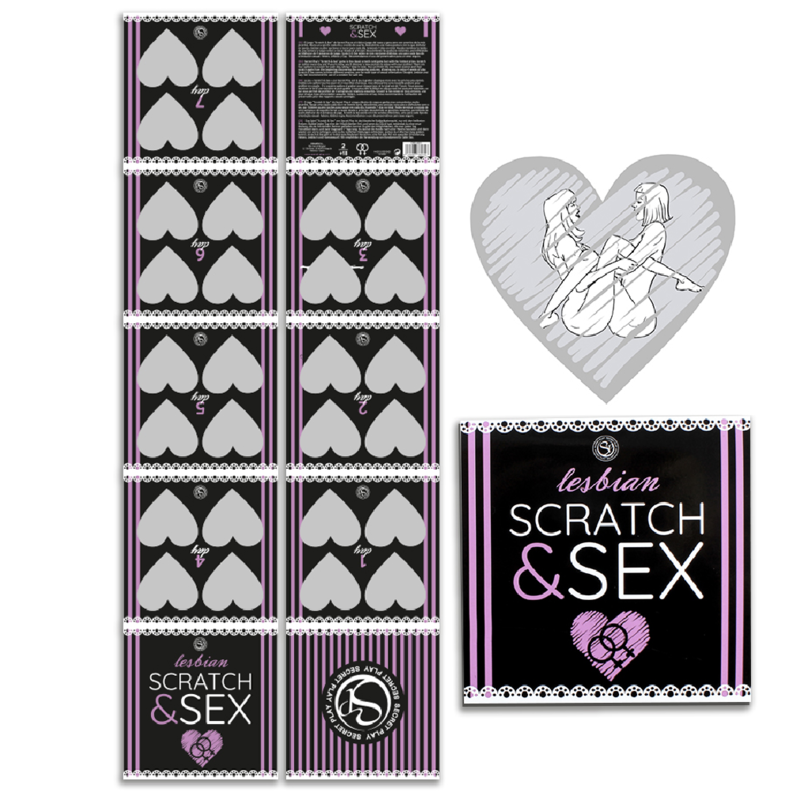 Secretplay Scratch & Sex Game - Juego para Parejas Posiciones Lésbicas