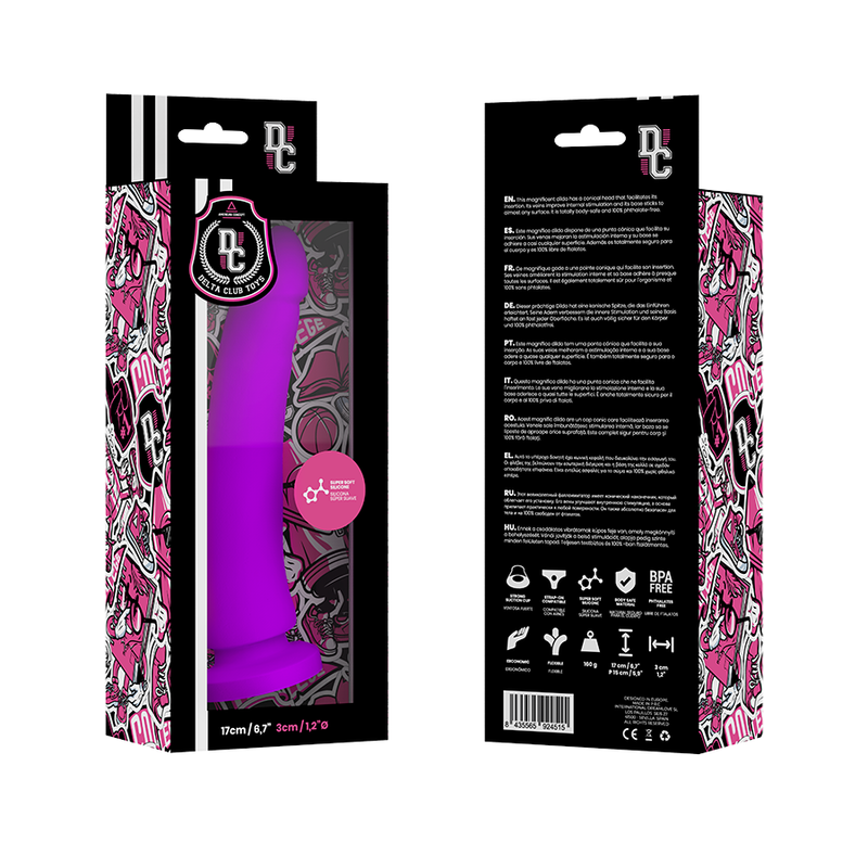 Delta Club Toys Lilac Dildo Medical Silicone 17 cm