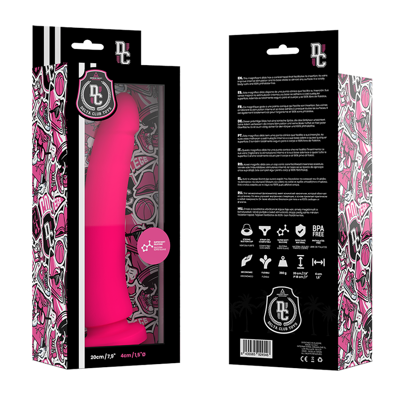 Delta Club Dildo Realista Rosa Silicona Médica 20 cm