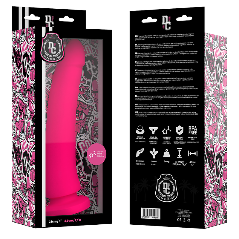 Delta Club Dildo Realista Rosa Silicona Médica 23 cm