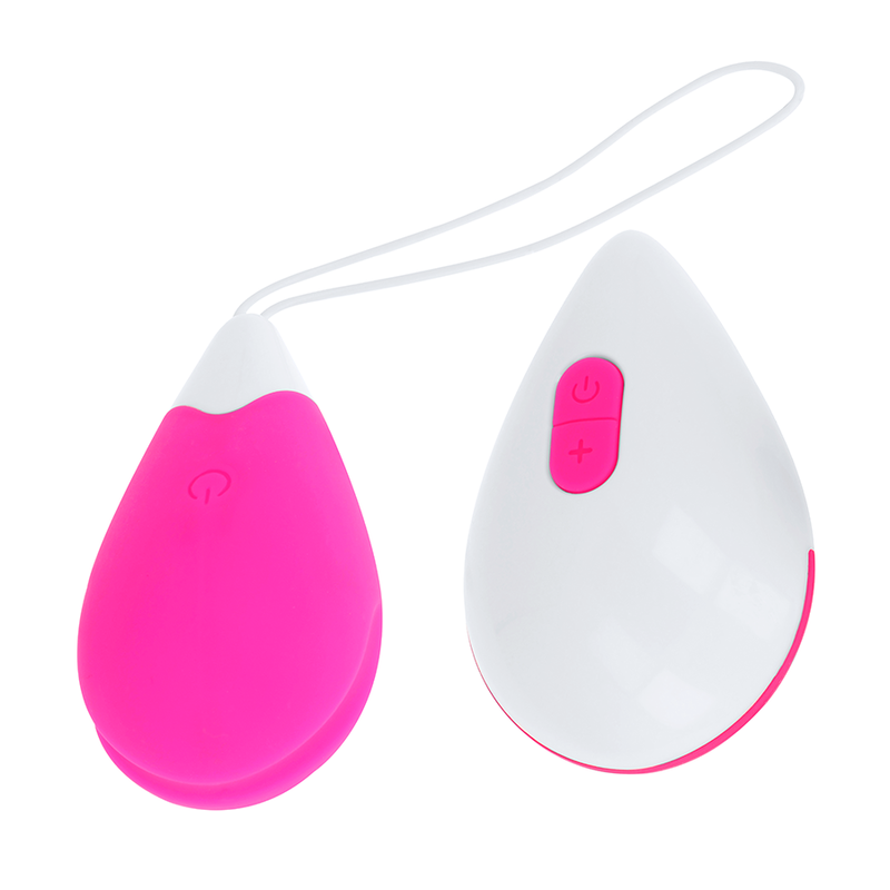 Ohmama Textured Vibrating Egg 10 Modes - Rosa y Blanco