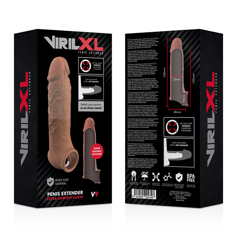 Extensión de Pene Líquido Silicona V9 Marrón