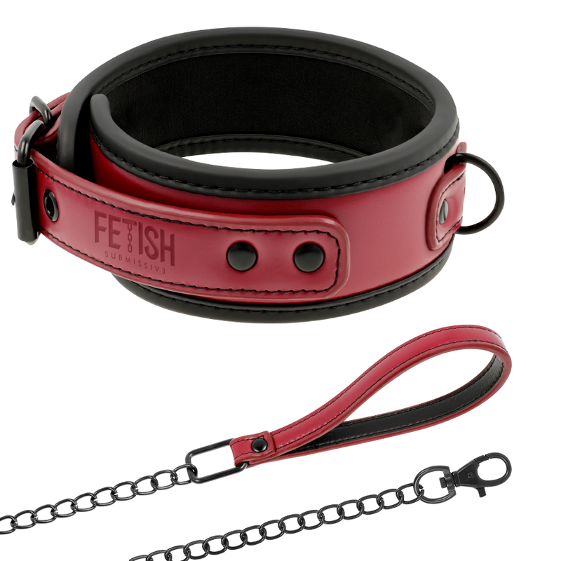 Collar Cadena Neopreno Fetish Submissive Dark Room