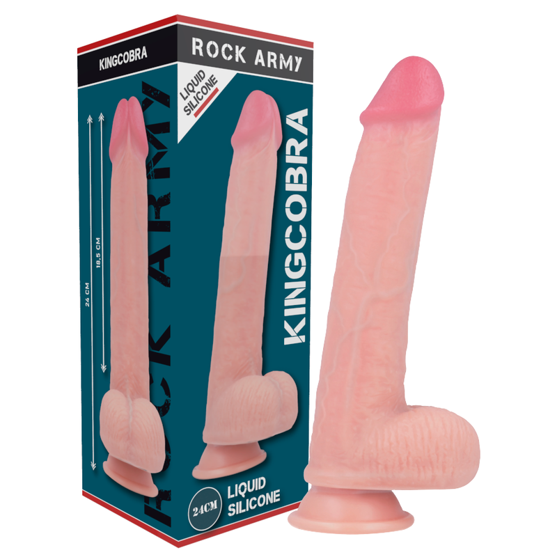 Rock Army ARN S Kingcobra - Dildo Premium Silicona Líquida 24 cm