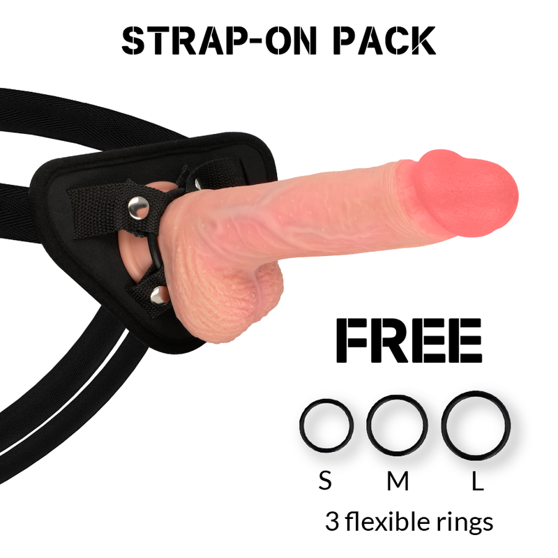 Rock Army Harness + Liquid Silicone Premium Spitfire Realistic 21 cm