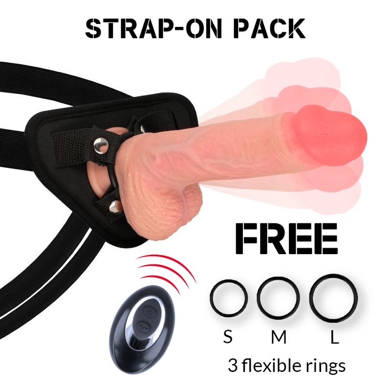 Rock Army Apache - Arnés + Vibrador de Silicona Líquida Premium con Mando a Distancia