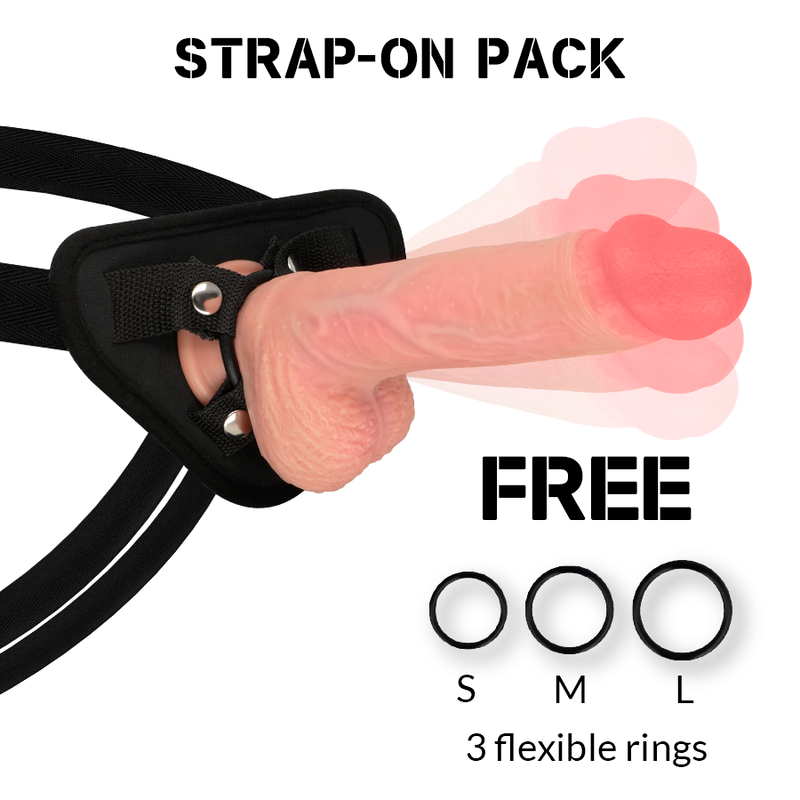 Rock Army Harness + Hawk Rotator and Vibrator 22 cm