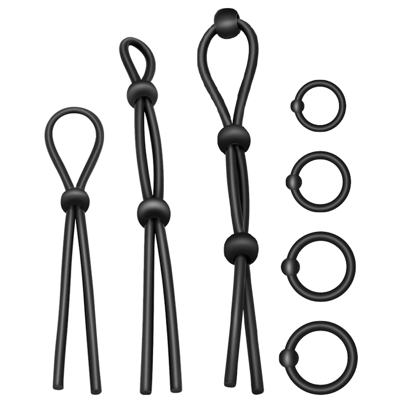 Set de 7 Anillos Penianos de Silicona Flexible ADDICTED TOYS